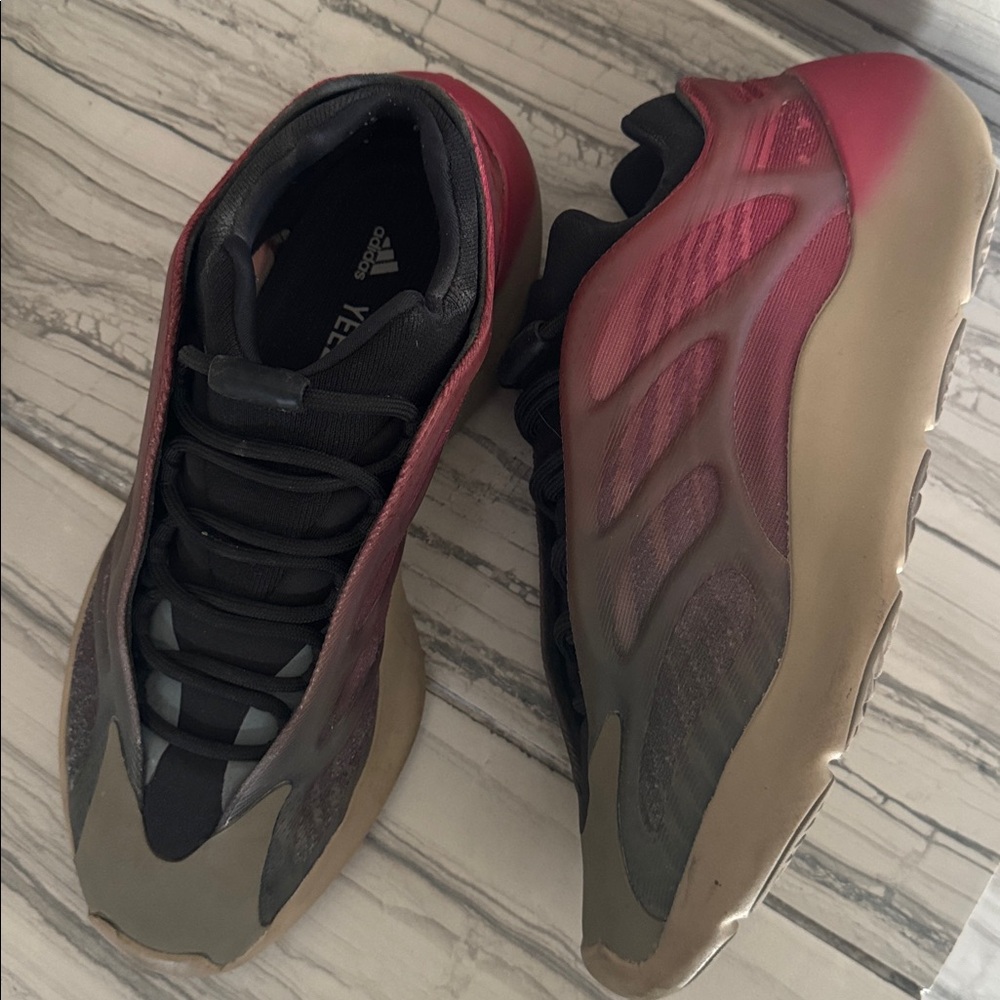 Yeezy Black and Red Sneakers